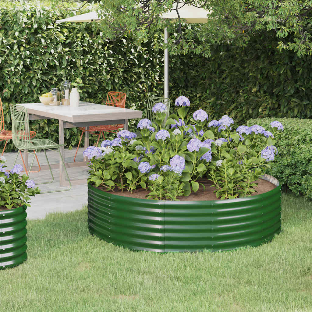 vidaXL Jardiniera gradina verde 140x140x36cm otel galvanizat