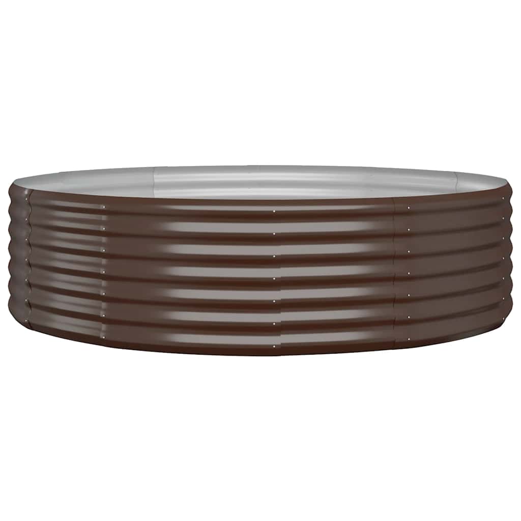 E-shop vidaXL Vyvýšený záhradný záhon pozinkovaná oceľ 140x140x36 cm hnedý