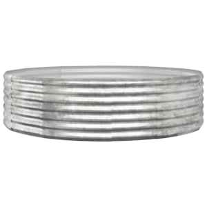 vidaXL Aukštas sodo lovelis, sidabrinis, 140x140x36cm, cinkuotas plienas