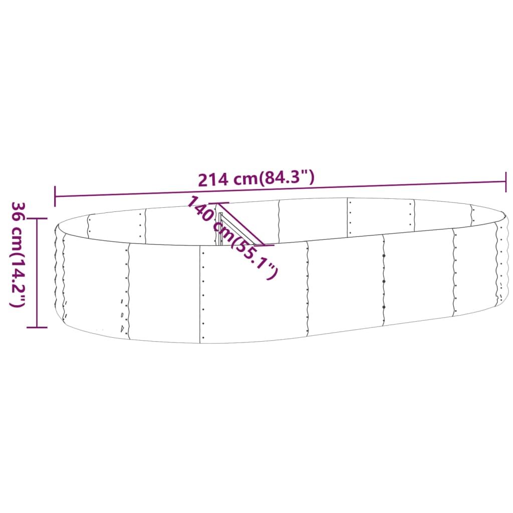 Jardini Re De Jardin Acier Enduit De Poudre X X Cm Vert Yazo Shop