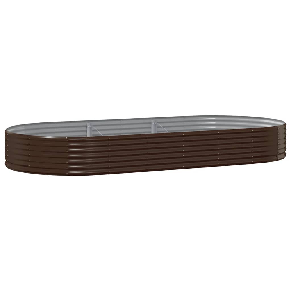 vidaXL Plantenbak 296x140x36 cm gepoedercoat staal bruin