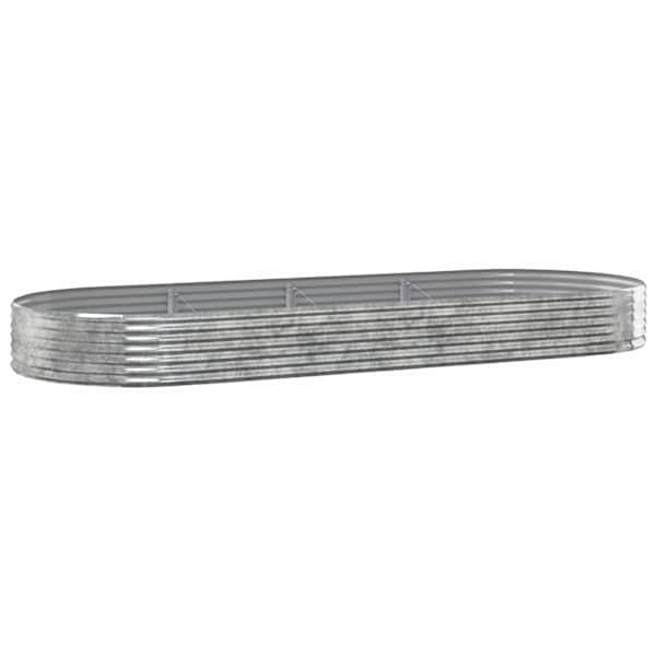 vidaXL aia taimekast, galvaniseeritud teras, 373x140x36 cm, h&otilde;bedane