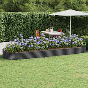 Visoka greda iz cinkanega jekla 450x140x36 cm antracit