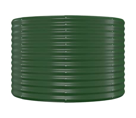 vidaXL zöld porszórt acél kerti magaságyás 100x100x68 cm