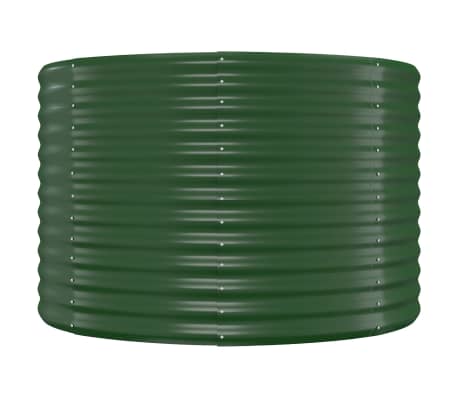 vidaXL Lit surélevé de jardin Acier enduit de poudre 100x100x68cm Vert