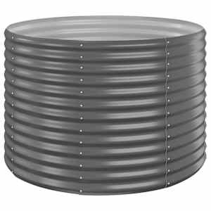 vidaXL aia taimelava, galvaniseeritud teras, 100x100x68 cm, hall