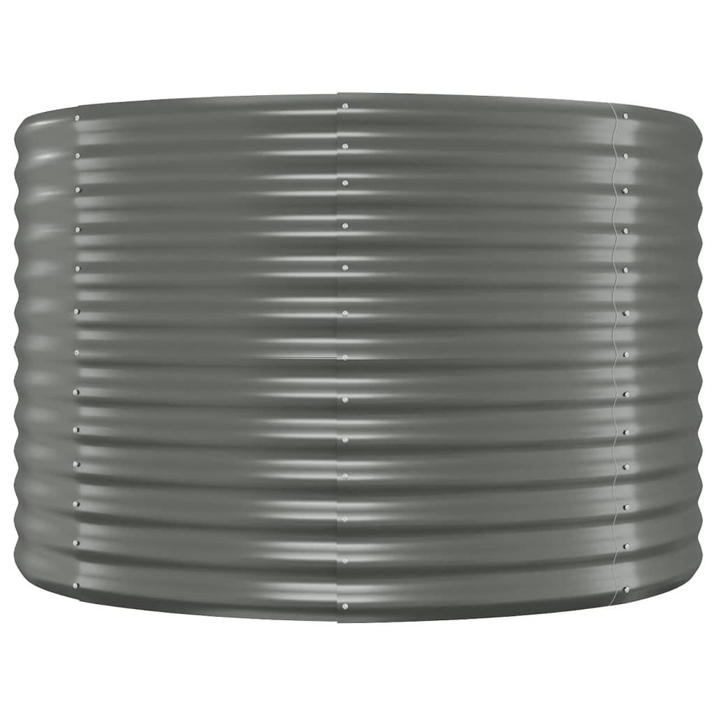 vidaXL Jardinieră grădină gri 100x100x68 cm oțel vopsit electrostatic