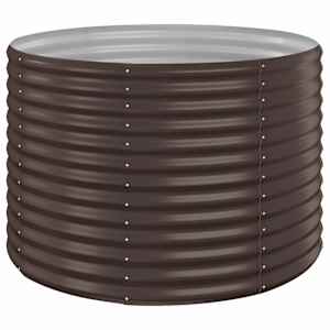 vidaXL aia taimelava, galvaniseeritud teras, 100x100x68 cm, pruun