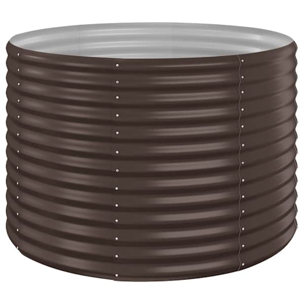 vidaXL aia taimelava, galvaniseeritud teras, 100x100x68 cm, pruun