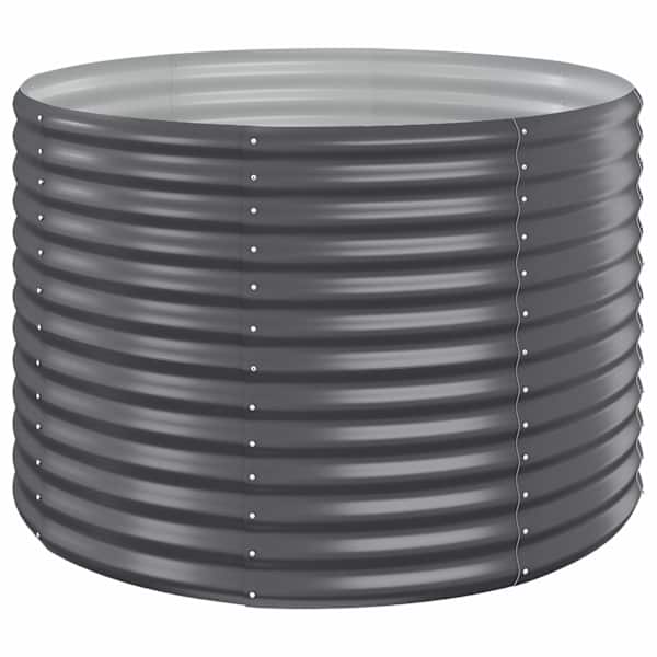 vidaXL aia taimelava, galvaniseeritud teras, 100x100x68 cm, antratsiit