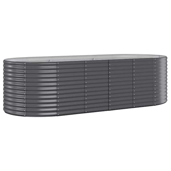 vidaXL aia taimelava, galvaniseeritud teras, 249x100x68 cm, antratsiit