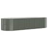 vidaXL aia taimelava, galvaniseeritud teras, 322x100x68 cm, hall