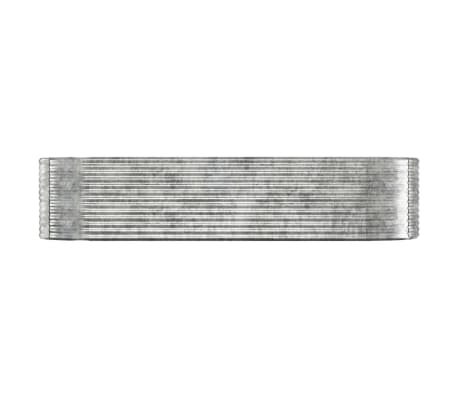 vidaXL Plantenbak 322x100x68 cm gegalvaniseerd staal zilverkleurig