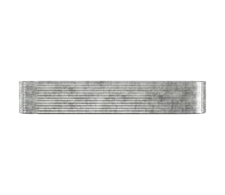 vidaXL Hochbeet Verzinkter Stahl 396x100x68 cm Silbern