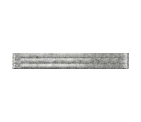 vidaXL Lit sur&eacute;lev&eacute; de jardin Acier enduit de poudre Argent&eacute;