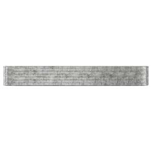 vidaXL Lit sur&eacute;lev&eacute; de jardin Acier enduit de poudre Argent&eacute;