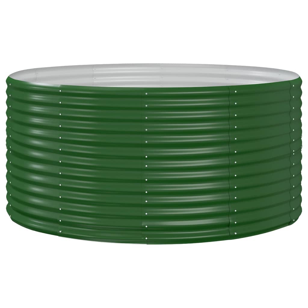 vidaXL Plantenbak 140x140x68 cm gepoedercoat staal groen