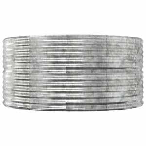 vidaXL Garden Raised Bed Silver 140x140x68 cm Powder-coated Steel
