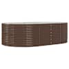 vidaXL aia taimekast, pruun, 212x140x68 cm, galvaniseeritud teras