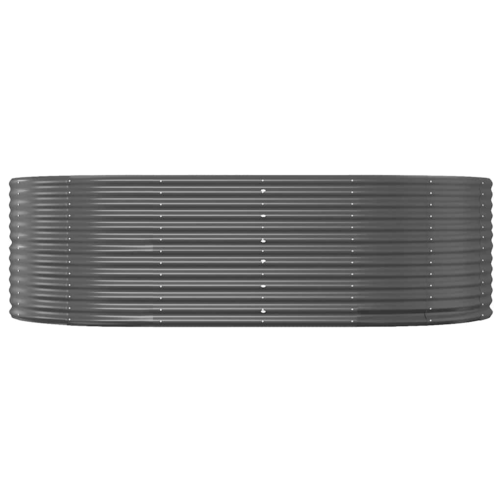 vidaXL Korotettu puutarhalaatikko antrasiitti 212x140x68 cm galvanoitu teräs