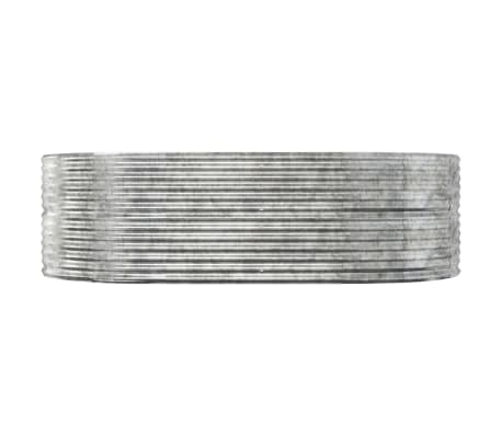 vidaXL Hochbeet Silbern 212x140x68 cm Pulverbeschichteter Stahl