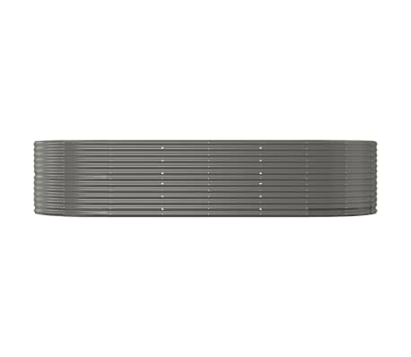 vidaXL Lit sur&eacute;lev&eacute; de jardin Gris 291x140x68cm Acier galvanis&eacute;