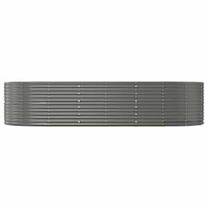 vidaXL Lit sur&eacute;lev&eacute; de jardin Gris 291x140x68cm Acier galvanis&eacute;