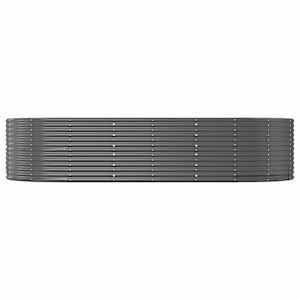 vidaXL Jardinera arriate acero galvanizado gris 291x140x68 cm