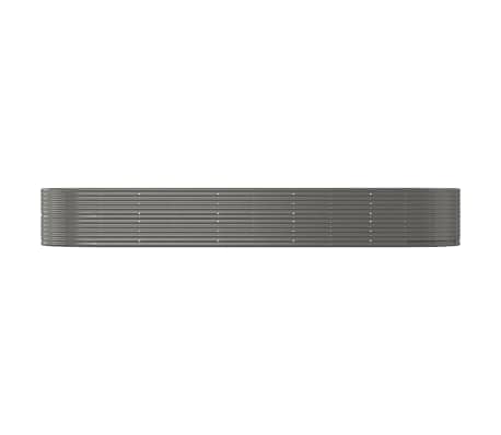 vidaXL Plantenbak 447x140x68 cm gegalvaniseerd staal grijs