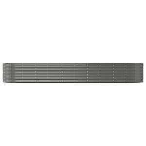 vidaXL Plantenbak 447x140x68 cm gegalvaniseerd staal grijs