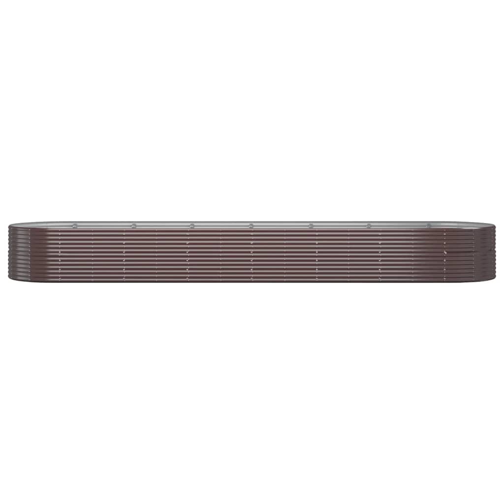 vidaXL Plantenbak 584x140x68 cm gepoedercoat staal bruin afbeelding