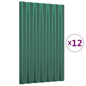 Střešní panely 12 ks pozinkovaná ocel zelené 60 x 36 cm - obrázek 2