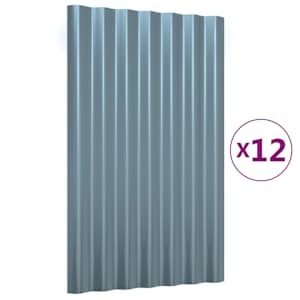 Střešní panely 12 ks pozinkovaná ocel šedé 60 x 36 cm - obrázek 2