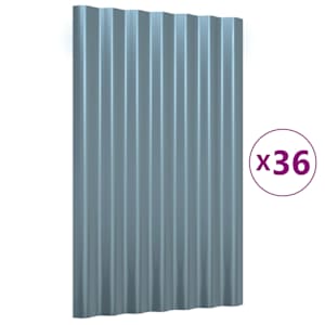 Střešní panely 36 ks pozinkovaná ocel šedé 60 x 36 cm - obrázek 2