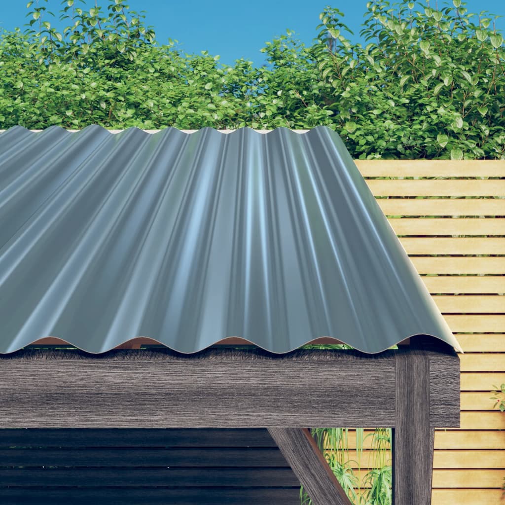 Dachpaneele 36 Stk. Pulverbeschichteter Stahl Grau 60×36 cm