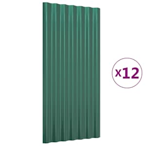 Střešní panely 12 ks pozinkovaná ocel zelené 80 x 36 cm - obrázek 2
