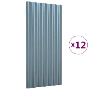 Střešní panely 12 ks pozinkovaná ocel šedé 80 x 36 cm - obrázek 2