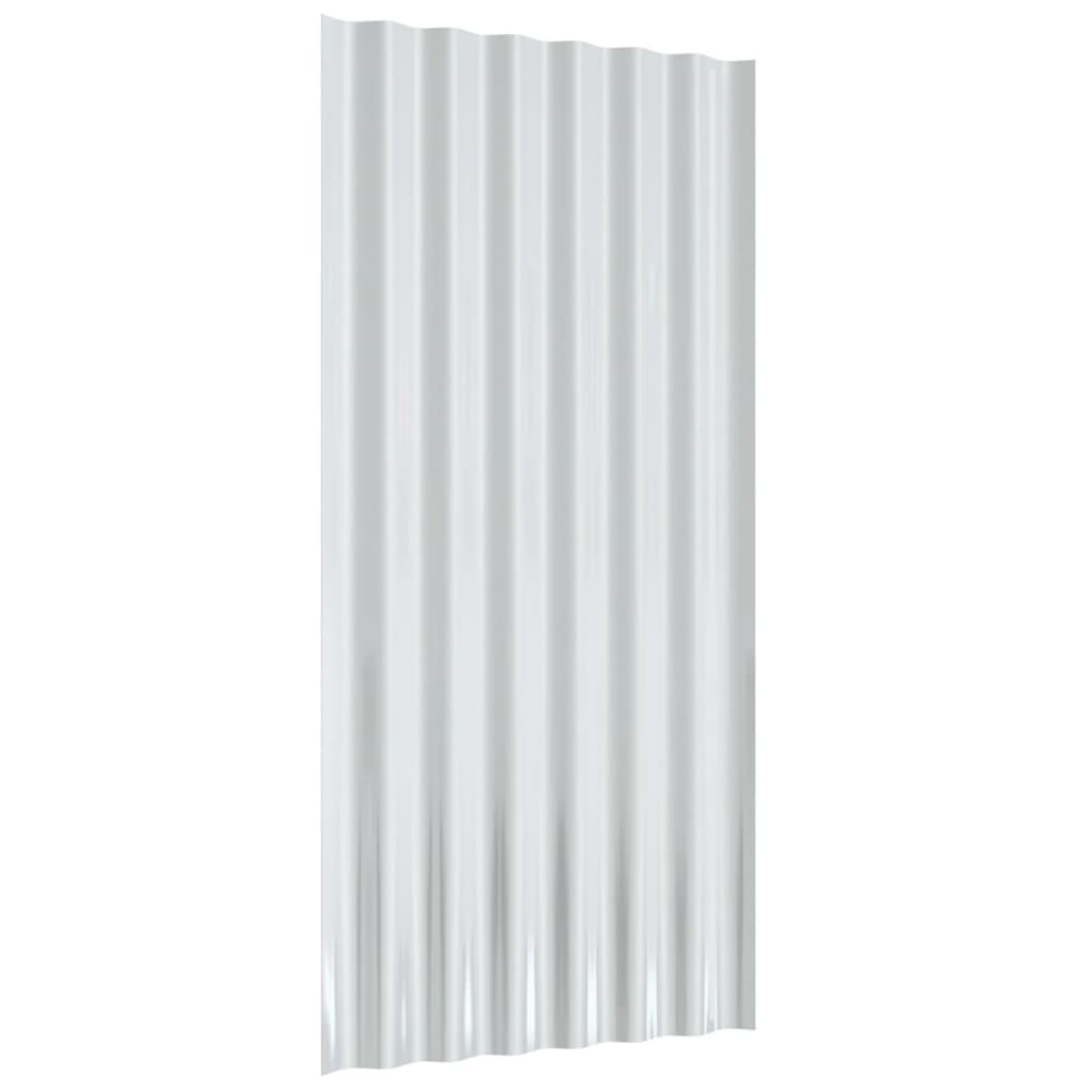 Střešní panely 12 ks práškově lakovaná ocel šedé 80 x 36 cm