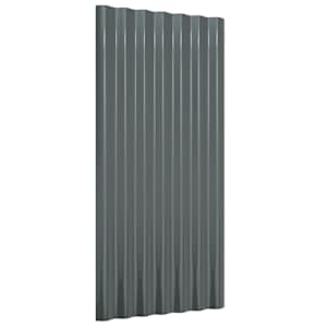 Střešní panely 12 ks pozinkovaná ocel antracit 80 x 36 cm - obrázek 3