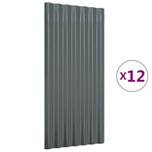 Střešní panely 12 ks pozinkovaná ocel antracit 80 x 36 cm - obrázek 4