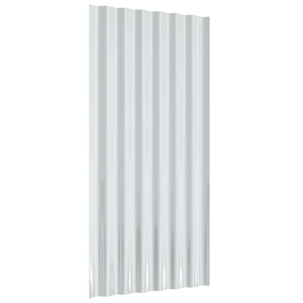 Střešní panely 36 ks práškově lakovaná ocel šedé 80 x 36 cm