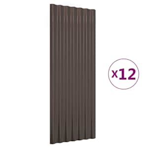Střešní panely 12 ks pozinkovaná ocel hnědé 100 x 36 cm - obrázek 2