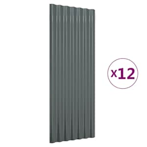 Střešní panely 12 ks pozinkovaná ocel antracit 100x36 cm - obrázek 2