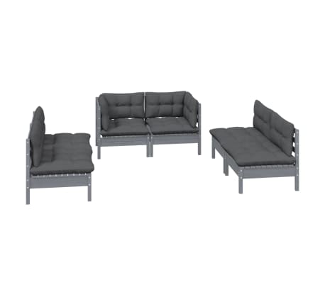 vidaXL &Sigma;&alpha;&lambda;ό&nu;&iota; &Kappa;ή&pi;&omicron;&upsilon; 6 &Tau;&epsilon;&mu;&alpha;&chi;ί&omega;&nu; &alpha;&pi;ό &Mu;&alpha;&sigma;ί&phi; &Xi;ύ&lambda;&omicron; &Pi;&epsilon;ύ&kappa;&omicron;&upsilon; &mu;&epsilon; &Mu;&alpha;&xi;&iota;&lambda;ά&rho;&iota;&alpha;