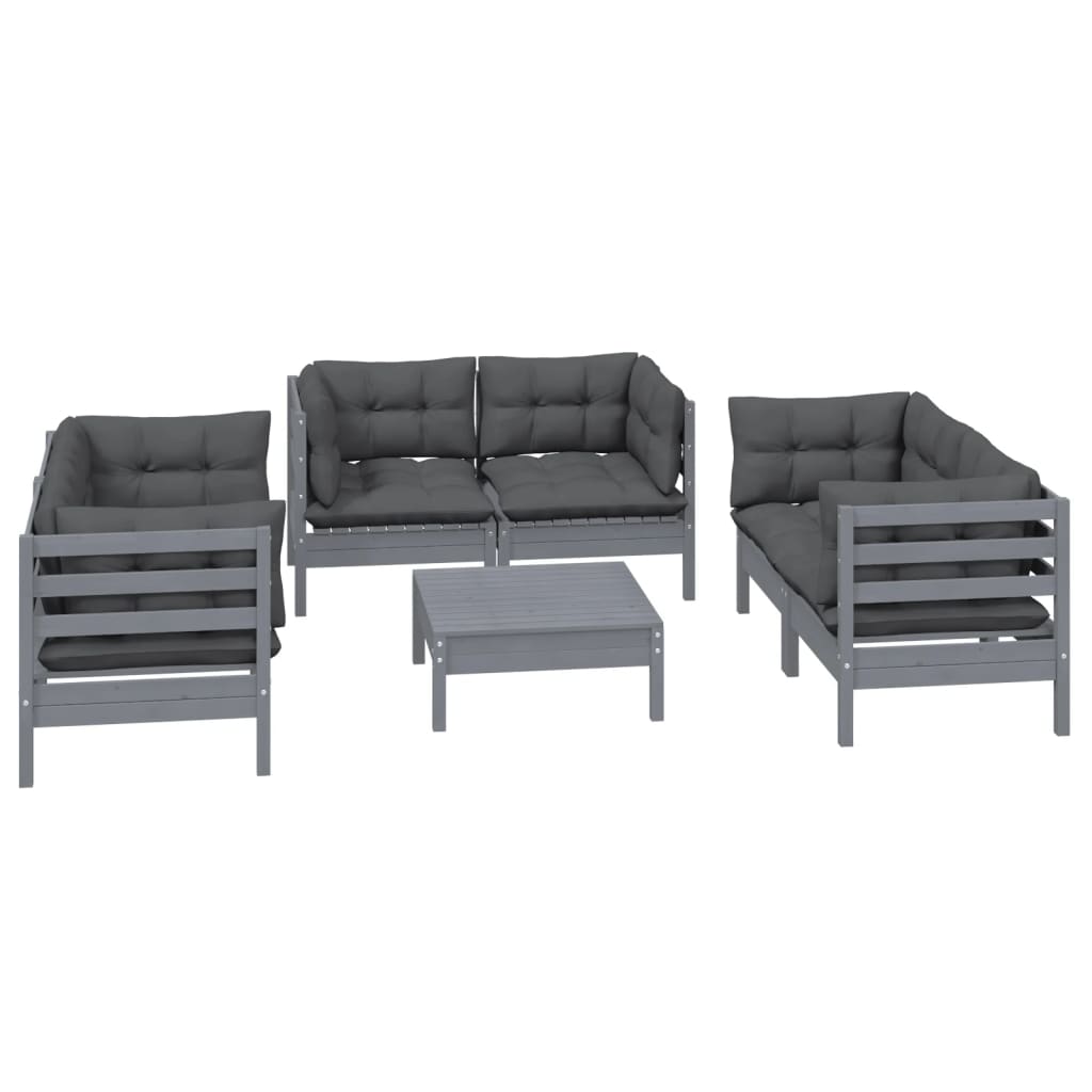 Thumbnail - vidaXL 7-tlg. Garten-Lounge-Set mit Kissen Kiefer Massivholz