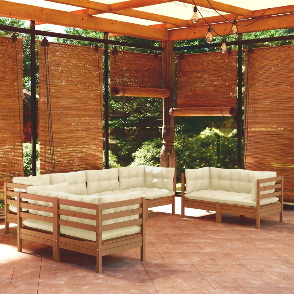 8-tlg. Garten-Lounge-Set mit Kissen Kiefer Massivholz kaufen