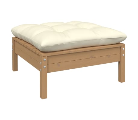 vidaXL 11-tlg. Garten-Lounge-Set mit Kissen Honigbraun Kiefernholz