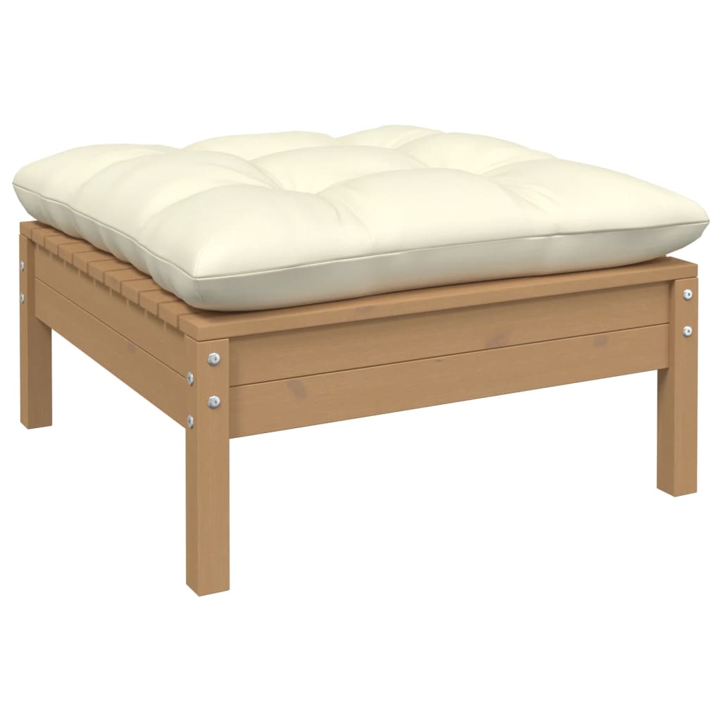 

vidaXL 8-delige Loungeset met kussens grenenhout honingbruin