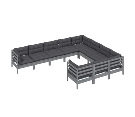 vidaXL Garden Lounge Set Grey, Anthracite