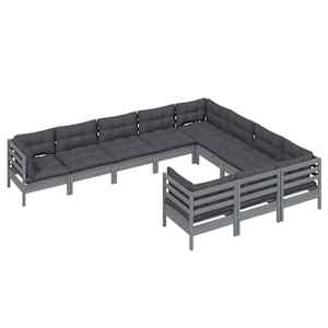 vidaXL Garden Lounge Set Grey, Anthracite